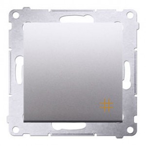 DW7.01/43 Łącznik krzyżowy 10A Srebrny Mat Simon 54 - Widok z przodu