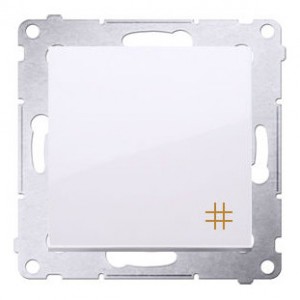 DW7A.01/11 Łącznik krzyżowy 16A Biały Simon 54 - Widok z przodu