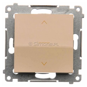 DZW1K.01/41 Łącznik żaluzjowy trójpozycyjny 1-0-2 10A Kremowy Simon 54 - Widok z przodu