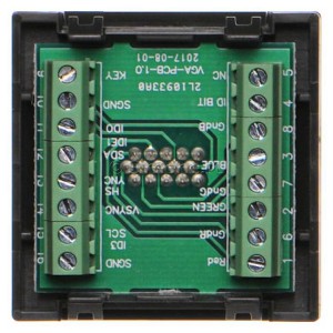 Płytka K45 złącze VGA (D-SUB 15) 45×45mm szary grafit Simon Connect - Widok z tyłu)