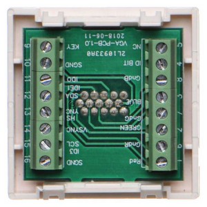 Płytka K45 złącze VGA (D-SUB 15) 45×45mm czysta biel Simon Connect - Widok z tyłu)