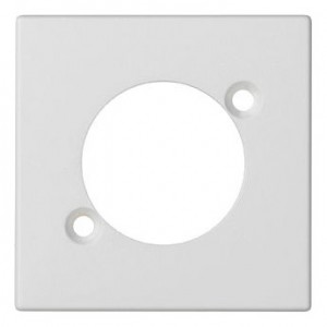 Płytka K45 pusta do złącza XLR 45×45mm czysta biel Simon Connect - Widok z przodu