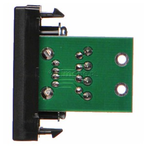 Płytka K45 złącze USB typ A 45×22,5mm szary grafit Simon Connect - Widok z boku)