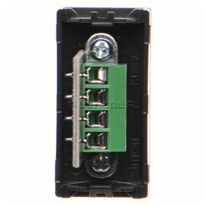 Płytka K45 złącze USB typ A 45×22,5mm szary grafit Simon Connect - Widok z tyłu)