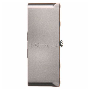 Puszka instalacyjna pojedyncza naścienna płytka Inox Met. Simon Basic - Widok z boku)