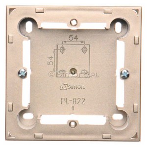 MPN1/29 Puszka instalacyjna pojedyncza naścienna płytka Satynowy Met. Simon Basic - Widok z przodu