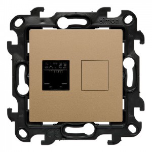 N51.01/34 Gniazdo komputerowe pojedyncze RJ45 kat. 5 Szampański Mat Simon 24 - Widok z przodu