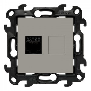 N51.01/42 Gniazdo komputerowe pojedyncze RJ45 kat. 5 Kaszmirowy Simon 24 - Widok z przodu