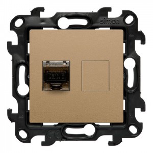 N61.01/34 Gniazdo komputerowe pojedyncze RJ45 kat. 6 Szampański Mat Simon 24 - Widok z przodu