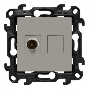 NAK1.01/42 Gniazdo antenowe TV pojedyncze Kaszmirowy Simon 24 - Widok z przodu