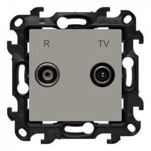 NAP10.01/42 Gniazdo antenowe R-TV przelotowe 10dB Kaszmirowy Simon 24 - Widok z przodu