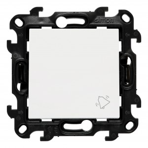 ND1.01/11 Przycisk zwierny dzwonek 10A Biały Simon 24 - Widok z przodu