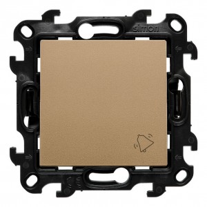 ND1.01/34 Przycisk zwierny dzwonek 10A Szampański Mat Simon 24 - Widok z przodu