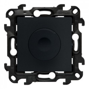 NES9LA.01/38 Ściemniacz naciskowo-obrotowy do LED 2-450W Grafitowy Mat Simon 24 - Widok z przodu