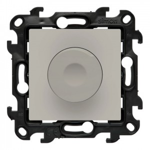 NES9LA.01/42 Ściemniacz naciskowo-obrotowy do LED 2-450W Kaszmirowy Simon 24 - Widok z przodu