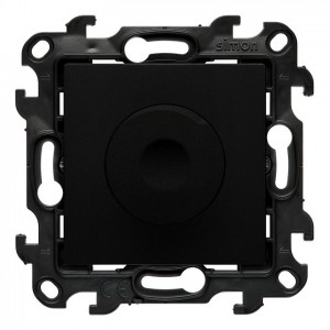 NES9LA.01/49 Ściemniacz naciskowo-obrotowy do LED 2-450W Czarny Mat Simon 24 - Widok z przodu