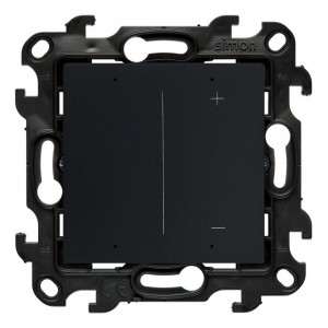 NESL1.01/38 Ściemniacz klawiszowy do LED i ośw. tradycyjnego 2-250W Grafitowy Mat Simon 24 - Widok z przodu