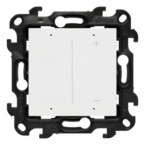 NESL1W.01/11 Ściemniacz naciskowo-obrotowy do LED 2-450W + WiFi Biały Simon 24 - Widok z przodu