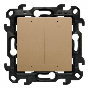 NESL1W.01/34 Ściemniacz naciskowo-obrotowy do LED 2-450W + WiFi Szampański Mat Simon 24 - Widok z przodu