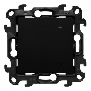 NESL1W.01/49 Ściemniacz naciskowo-obrotowy do LED 2-450W + WiFi Czarny Mat Simon 24 - Widok z przodu