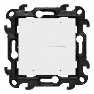 NEW4.01/11 Elektroniczny przycisk 4-krotny do sterowania 4 obwodami 16A Biały Simon 24 - Widok z przodu