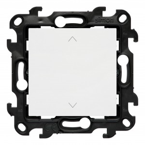 NEZ1L.01/11 Lokalny elektroniczny sterownik roletowy 4-funkcyjny z podświetleniem stanu pracy typu LED Biały Simon 24 - Widok z przodu