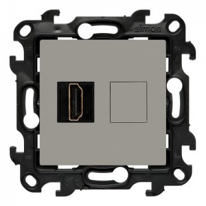 NGHDMI121.01/42 Gniazdo HDMI pojedyncze Kaszmirowy Simon 24 - Widok z przodu