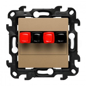 NGL2.01/34 Gniazdo głosnikowe pojedyncze Szampański Mat Simon 24 - Widok z przodu