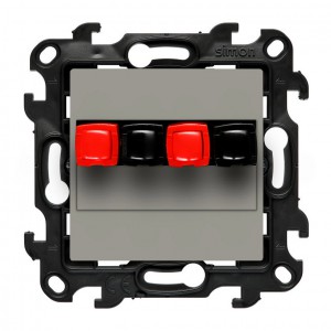 NGL2.01/42 Gniazdo głosnikowe pojedyncze Kaszmirowy Simon 24 - Widok z przodu