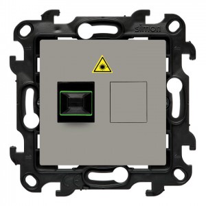 NGS1.01/42 Gniazdo światłowodowe / optyczne pojedyncze SC/APC Kaszmirowy Simon 24 - Widok z przodu