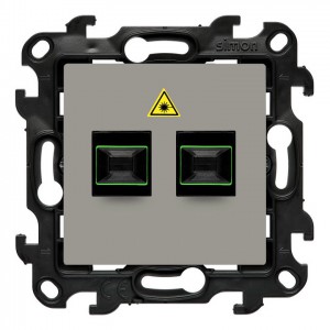 NGS2.01/42 Gniazdo światłowodowe / optyczne podwójne SC/APC Kaszmirowy Simon 24 - Widok z przodu