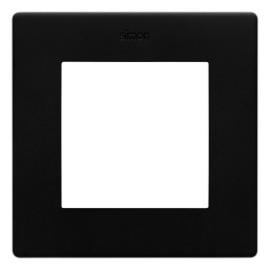 NR1/49 Ramka pojedyncza Czarny Mat Simon 24 - Widok z przodu