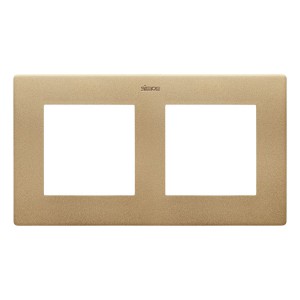 NR2/34 Ramka podwójna Szampański Mat Simon 24 - Widok z przodu