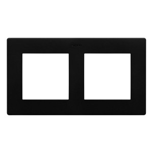 NR2/49 Ramka podwójna Czarny Mat Simon 24 - Widok z przodu