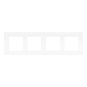 NR4/11 Ramka poczwórna Biały Simon 24 - Widok z przodu
