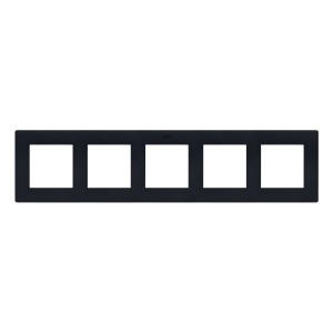 NR5/38 Ramka pięciokrotna Grafitowy Mat Simon 24 - Widok z przodu