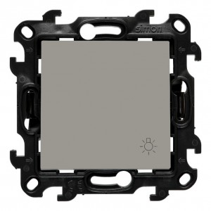 NS1.01/42 Przycisk zwierny światło 10A Kaszmirowy Simon 24 - Widok z przodu