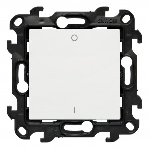 NW2.01/11 Łącznik dwubiegunowy 10A Biały Simon 24 - Widok z przodu