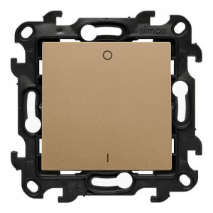 NW2.01/34 Łącznik dwubiegunowy 10A Szampański Mat Simon 24 - Widok z przodu