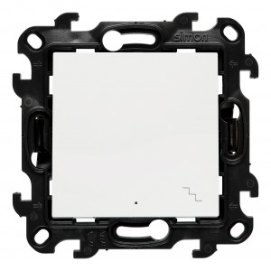 NW6L.01/11 Łącznik schodowy z podświetleniem LED 10A Biały Simon 24 - Widok z przodu