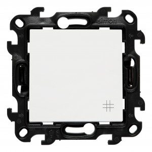 NW7.01/X/11 Łącznik krzyżowy bez piktogramu 10A Biały Simon 24 - Widok z przodu