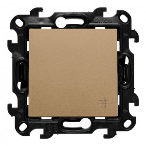 NW7.01/X/34 Łącznik krzyżowy bez piktogramu 10A Szampański Mat Simon 24 - Widok z przodu