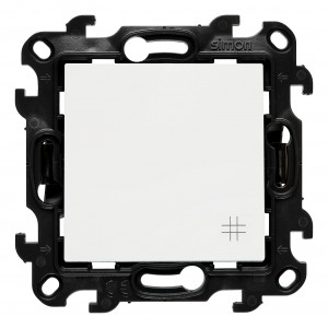 NW7L.01/11 Łącznik krzyżowy z podświetleniem LED 10A Biały Simon 24 - Widok z przodu