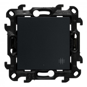 NW7L.01/38 Łącznik krzyżowy z podświetleniem LED 10A Grafitowy Mat Simon 24 - Widok z przodu