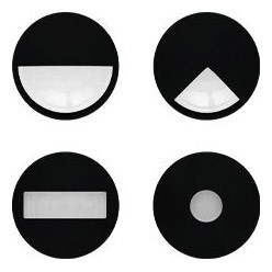 PCR/149 Wymienne przesłonki do czujników ruchu TECR1.01/.. Czarny Mat Simon 55 - Widok z przodu