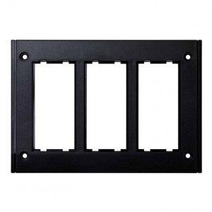 Ramka 3-modułowa do puszki SBM350  6x K45  szary grafit Simon Connect - Widok z przodu