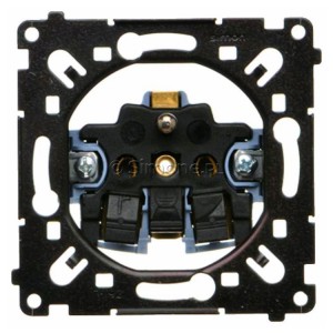 Mechanizm gniazda pojedynczego z uziemieniem 16A Mechanizmy Simon 55 - Widok z przodu