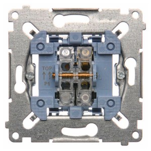 SP1M Mechanizm przycisku zwiernego pojedynczego 10A (do kompletu należy dokupić rameczkę oraz klawisz) Mechanizmy Simon 54 - Widok z przodu
