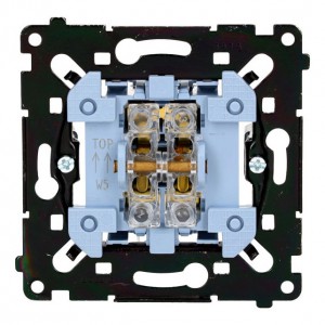 SW5AMR Mechanizm łącznika podwójnego 16A Mechanizmy Simon 55 - Widok z przodu