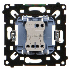 Mechanizm łącznika podwójnego 10A Mechanizmy Simon 55 - Widok z tyłu)